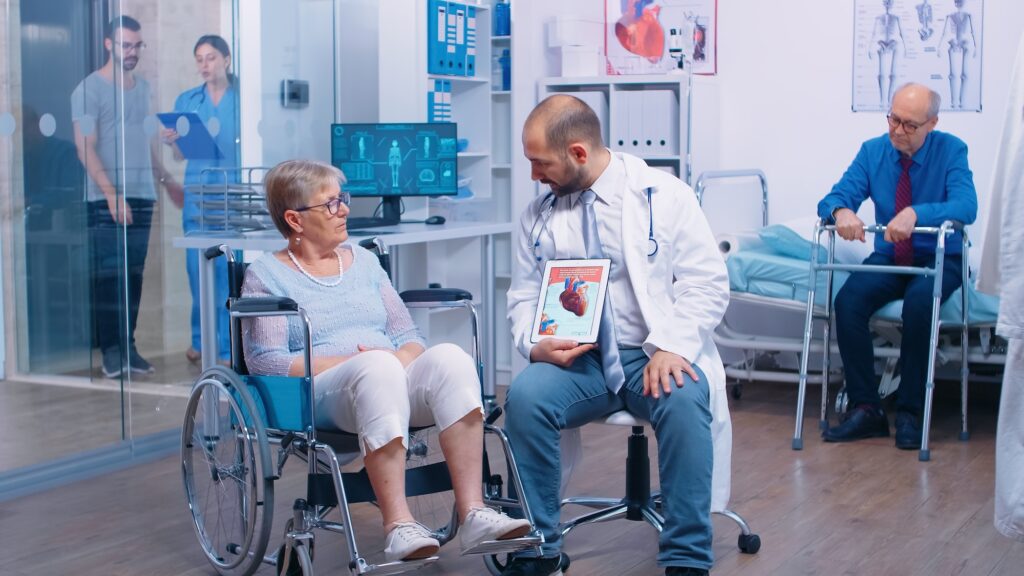 Coronary artery disease explanation from doctor